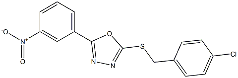 2-{[(4-chlorophenyl)methyl]sulfanyl}-5-{3-nitrophenyl}-1,3,4-oxadiazole Struktur