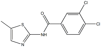 3,4-dichloro-N-(5-methyl-1,3-thiazol-2-yl)benzamide Struktur