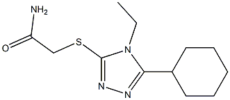 2-[(5-cyclohexyl-4-ethyl-4H-1,2,4-triazol-3-yl)sulfanyl]acetamide Struktur