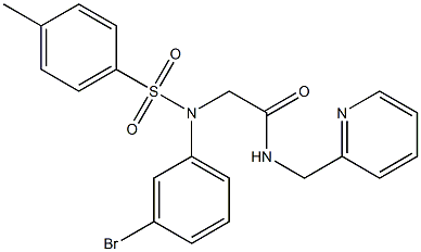 2-{3-bromo[(4-methylphenyl)sulfonyl]anilino}-N-(2-pyridinylmethyl)acetamide Struktur