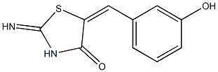 5-(3-hydroxybenzylidene)-2-imino-1,3-thiazolidin-4-one Struktur