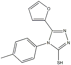 5-(2-furyl)-4-(4-methylphenyl)-4H-1,2,4-triazol-3-yl hydrosulfide Struktur