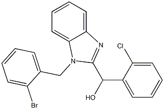 [1-(2-bromobenzyl)-1H-benzimidazol-2-yl](2-chlorophenyl)methanol Struktur