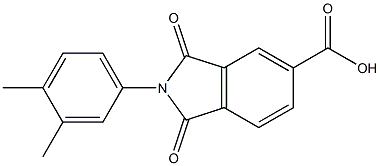 2-(3,4-dimethylphenyl)-1,3-dioxo-5-isoindolinecarboxylic acid Struktur