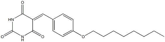 5-[4-(octyloxy)benzylidene]-2,4,6(1H,3H,5H)-pyrimidinetrione Struktur