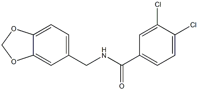 N-(1,3-benzodioxol-5-ylmethyl)-3,4-dichlorobenzamide Struktur