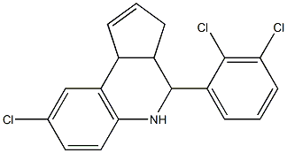 8-chloro-4-(2,3-dichlorophenyl)-3a,4,5,9b-tetrahydro-3H-cyclopenta[c]quinoline Struktur