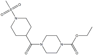 ethyl 4-{[1-(methylsulfonyl)-4-piperidinyl]carbonyl}-1-piperazinecarboxylate Struktur