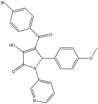 4-(4-bromobenzoyl)-3-hydroxy-5-(4-methoxyphenyl)-1-pyridin-3-yl-1,5-dihydro-2H-pyrrol-2-one Struktur