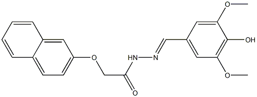 N'-(4-hydroxy-3,5-dimethoxybenzylidene)-2-(2-naphthyloxy)acetohydrazide Struktur