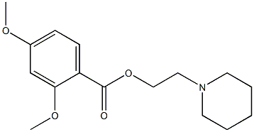 2-(1-piperidinyl)ethyl 2,4-dimethoxybenzoate Struktur