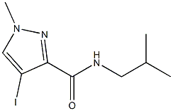 4-iodo-N-isobutyl-1-methyl-1H-pyrazole-3-carboxamide Struktur