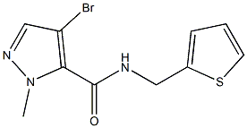 4-bromo-1-methyl-N-(2-thienylmethyl)-1H-pyrazole-5-carboxamide Struktur