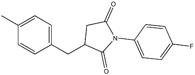 1-(4-fluorophenyl)-3-[(4-methylphenyl)methyl]pyrrolidine-2,5-dione Struktur