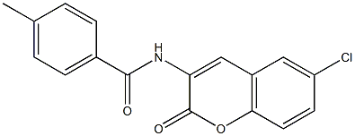 N-(6-chloro-2-oxo-2H-chromen-3-yl)-4-methylbenzamide Struktur