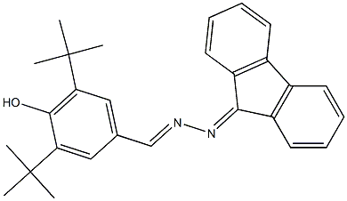 3,5-ditert-butyl-4-hydroxybenzaldehyde 9H-fluoren-9-ylidenehydrazone Struktur