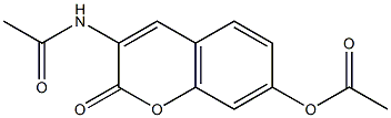 3-(acetylamino)-2-oxo-2H-chromen-7-yl acetate Struktur