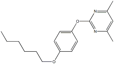 2-{[4-(hexyloxy)phenyl]oxy}-4,6-dimethylpyrimidine Struktur