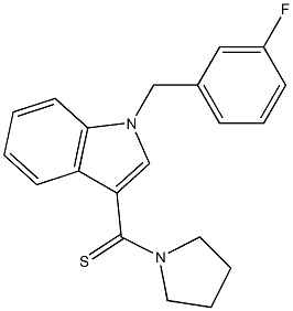 1-(3-fluorobenzyl)-3-(1-pyrrolidinylcarbothioyl)-1H-indole Struktur