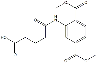 5-[2,5-bis(methoxycarbonyl)anilino]-5-oxopentanoic acid Struktur