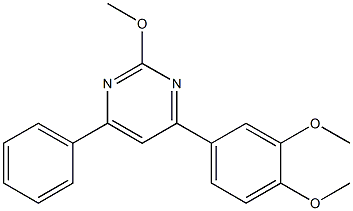 4-(3,4-dimethoxyphenyl)-2-methoxy-6-phenylpyrimidine Struktur