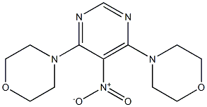 4-[5-nitro-6-(4-morpholinyl)-4-pyrimidinyl]morpholine Struktur