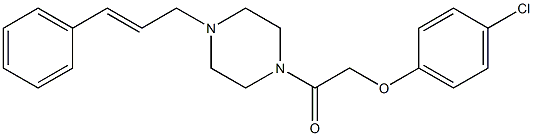 4-chlorophenyl 2-(4-cinnamyl-1-piperazinyl)-2-oxoethyl ether Struktur