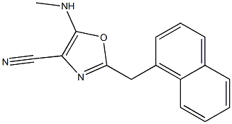 5-(methylamino)-2-(1-naphthylmethyl)-1,3-oxazole-4-carbonitrile Struktur