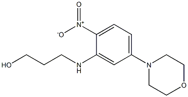 3-[2-nitro-5-(4-morpholinyl)anilino]-1-propanol Struktur