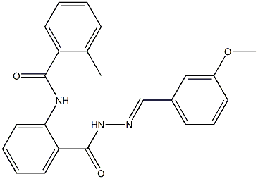 N-(2-{[2-(3-methoxybenzylidene)hydrazino]carbonyl}phenyl)-2-methylbenzamide Struktur