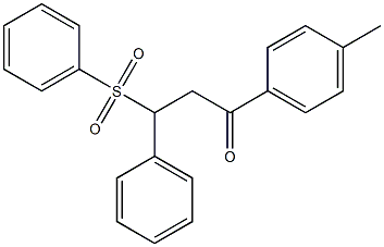 1-(4-methylphenyl)-3-phenyl-3-(phenylsulfonyl)-1-propanone Struktur