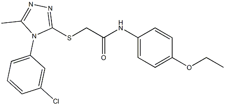 2-{[4-(3-chlorophenyl)-5-methyl-4H-1,2,4-triazol-3-yl]sulfanyl}-N-(4-ethoxyphenyl)acetamide Struktur