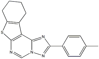 2-(4-methylphenyl)-8,9,10,11-tetrahydro[1]benzothieno[3,2-e][1,2,4]triazolo[1,5-c]pyrimidine Struktur