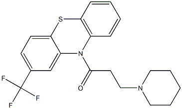 10-[3-(1-piperidinyl)propanoyl]-2-(trifluoromethyl)-10H-phenothiazine Struktur