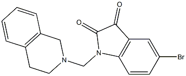 5-bromo-1-(3,4-dihydro-2(1H)-isoquinolinylmethyl)-1H-indole-2,3-dione Struktur