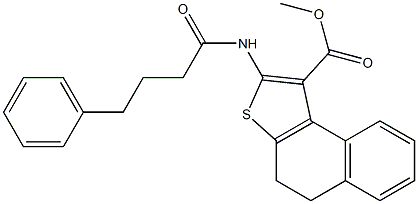 methyl 2-[(4-phenylbutanoyl)amino]-4,5-dihydronaphtho[2,1-b]thiophene-1-carboxylate Struktur