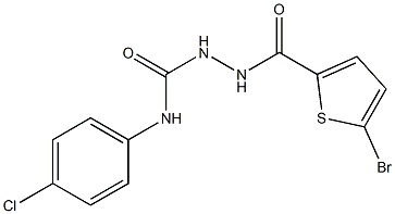 2-[(5-bromo-2-thienyl)carbonyl]-N-(4-chlorophenyl)hydrazinecarboxamide Struktur