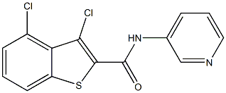 3,4-dichloro-N-(3-pyridinyl)-1-benzothiophene-2-carboxamide Struktur