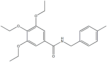 3,4,5-triethoxy-N-(4-methylbenzyl)benzamide Struktur