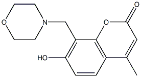 7-hydroxy-4-methyl-8-(4-morpholinylmethyl)-2H-chromen-2-one Struktur