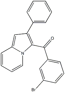 (3-bromophenyl)(2-phenyl-3-indolizinyl)methanone Struktur