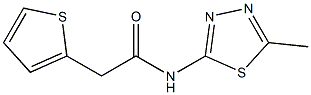 N-(5-methyl-1,3,4-thiadiazol-2-yl)-2-(2-thienyl)acetamide Struktur