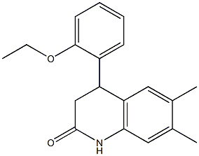 4-(2-ethoxyphenyl)-6,7-dimethyl-3,4-dihydro-2(1H)-quinolinone Struktur