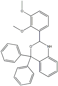 2-(2,3-dimethoxyphenyl)-4,4-diphenyl-1,4-dihydro-2H-3,1-benzoxazine Struktur