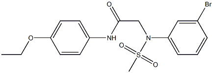 2-[3-bromo(methylsulfonyl)anilino]-N-(4-ethoxyphenyl)acetamide Struktur