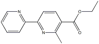 5-(ethoxycarbonyl)-6-methyl-2,2'-bipyridine Struktur