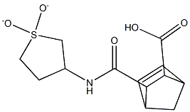 3-{[(1,1-dioxidotetrahydro-3-thienyl)amino]carbonyl}bicyclo[2.2.1]hept-5-ene-2-carboxylic acid Struktur