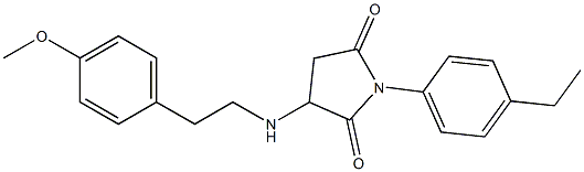 1-(4-ethylphenyl)-3-{[2-(4-methoxyphenyl)ethyl]amino}-2,5-pyrrolidinedione Struktur