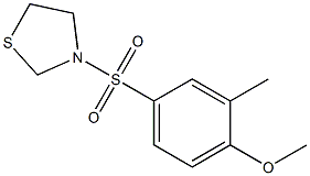 3-[(4-methoxy-3-methylphenyl)sulfonyl]-1,3-thiazolidine Struktur