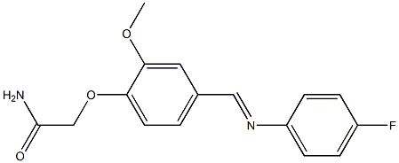 2-(4-{[(4-fluorophenyl)imino]methyl}-2-methoxyphenoxy)acetamide Struktur